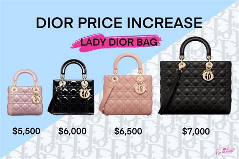 augmentation prix dior 2023|Dior handbag price increase 2023.